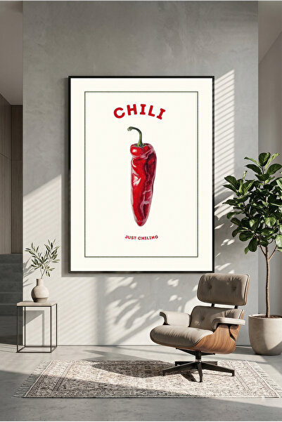 postercraft Poster modern pe panou cu ardei roșu, stil relaxat "