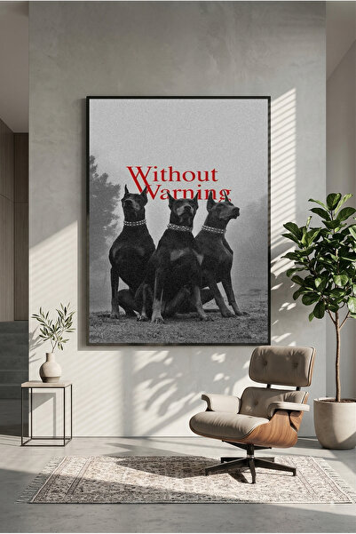 postercraft Χωρίς προειδοποίηση, Ξύλινη Αφίσα Τέχνης Ντόμπερμαν (Χωρίς Πλαίσιο)