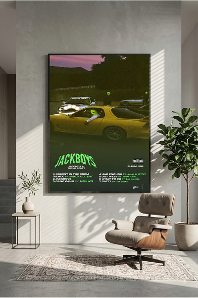 postercraft Travis Scott x Jackboys Album Poster Modern cu Panouri și Tablou "