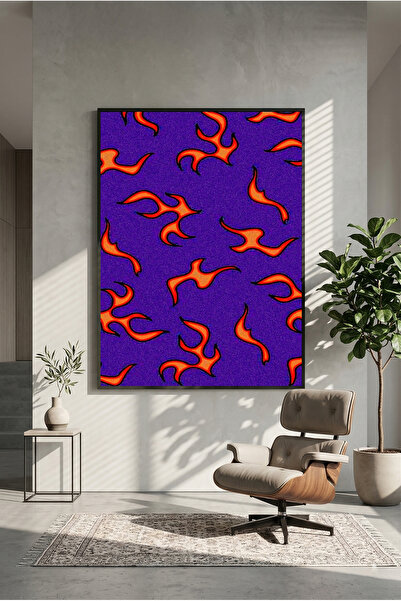 postercraft Artă cu flăcări arzătoare, Poster modern tip panou de pictură