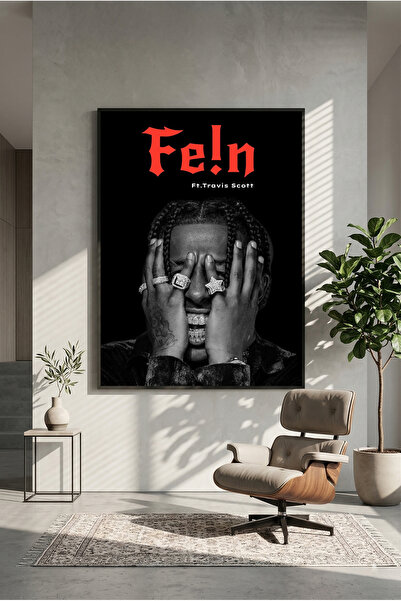postercraft Travis Scott poster sa slikom na drvenoj podlozi (bez okvira) 1