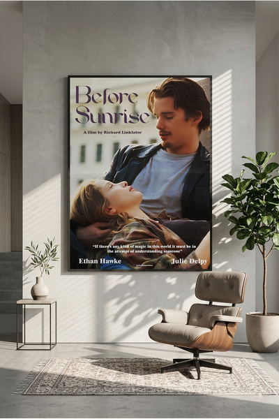 postercraft Plakat sa drvenom slikom "Pre izlaska sunca" (bez okvira)