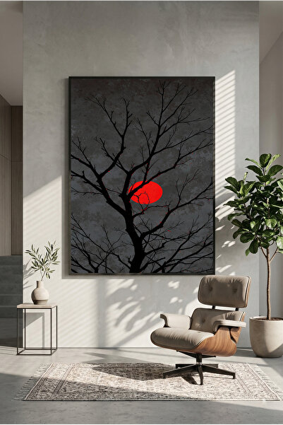 postercraft Artă cu Lună de Sânge și Copac, Poster Modern pe Panou