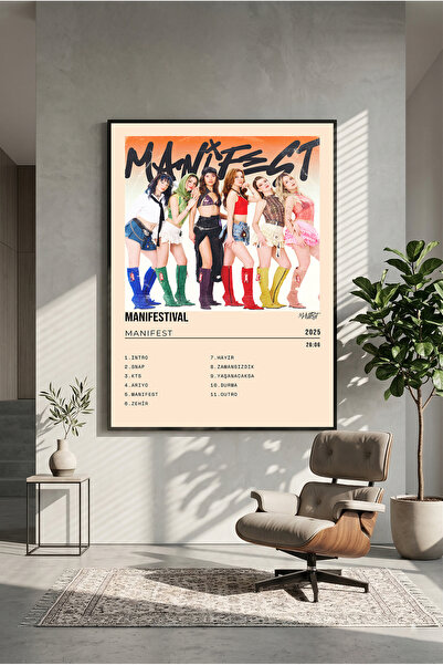 postercraft Manifest Manifestival Albüm Tasarım Modern Panel Tablo Poster ( Ç...