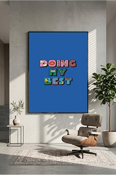 postercraft Poster pe tablă din lemn „Doing My Best” (fără ramă)