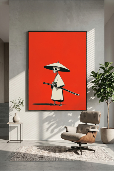 postercraft Artă cu Samurai Schelet, Panou Modern, Poster de Pictură