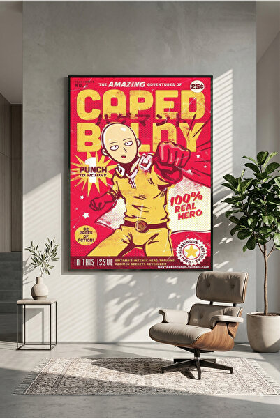 postercraft Saitama One Punch Man Erou de benzi desenate Poster modern tip pa...