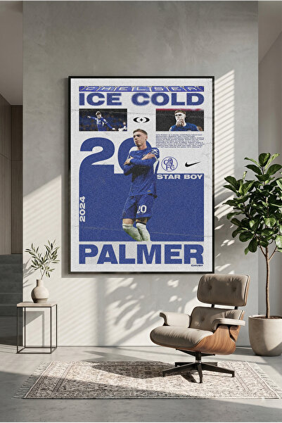 postercraft Αφίσα ζωγραφικής τέχνης σε ξύλινη βάση Cole Palmer Ice Cold Icon ...