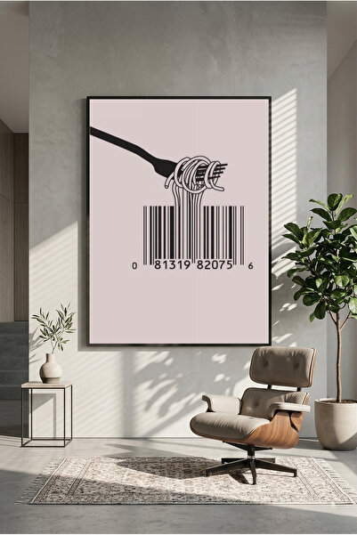 postercraft Poster Spagetti cu Artă cu Cod de Bare, Panou Modern, Pictură pe ...