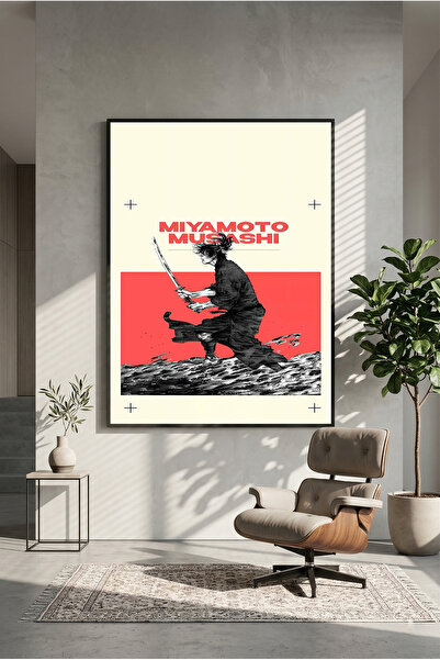 postercraft Poster din lemn cu artă Vagabond Miyamoto Musashi (fără ramă)