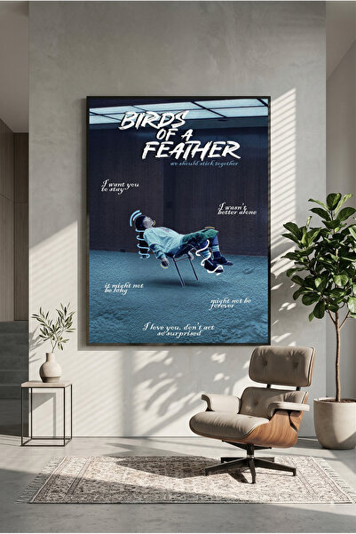 postercraft Μπίλι Έιλις Birds of a Feather Ξύλινη Αφίσα Πίνακα (Χωρίς Πλαίσιο)
