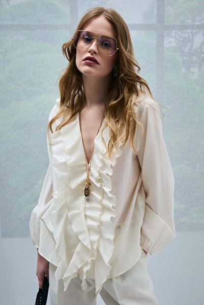 Lufian 121280009 Cămașă de damă Jessica ALBĂ