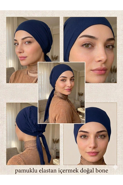 Gül İpek Moda Dikişsiz Bağcıklı Doğal Penye Bone Likra ve Elestan İçermez Lac...
