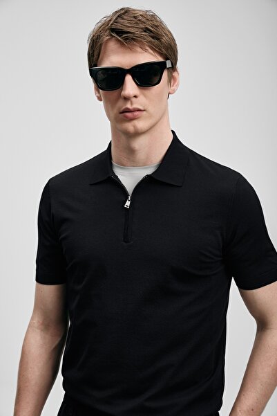 Lufian 111090136 North Ανδρικό T-Shirt από μείγμα Modal, Ανδρικό T-Shirt ΜΑΥΡΟ