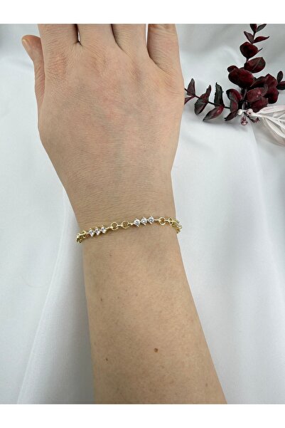 Piaro Collection Ring Chain Zircon Stone Steel Bracelet