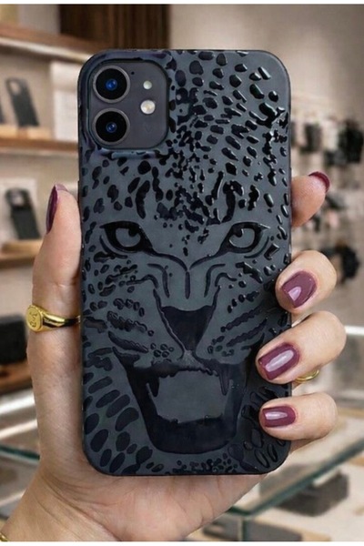 OVADA İphone 12/12 Pro Uyumlu Leopar Desenli Silikon Telefon Kılıfı