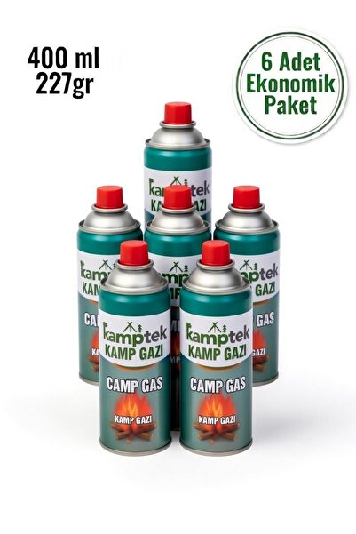 shopuyguntekno Kamp Teknolojisi Bütan Propan 6 Adet Gaz Kartuşu 400 ml Kamp P...