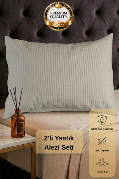 Elzenor Prestige %100 Bambu Üst Kumaş Sessiz Sıvı Geçirmez Yastık Koruyucu Al...