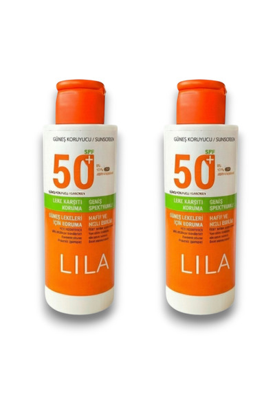 Lila Soft 1+1 Fırsat Paketi: Yüz Güneş Kremi Leke Karşıtı 50 SPF 100 ml x 2 A...