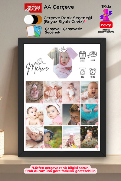 nevty a new world Kişiye Özel 1 Yaş Gelişim Tablosu – 13 Fotoğraflı Bebek Pos...