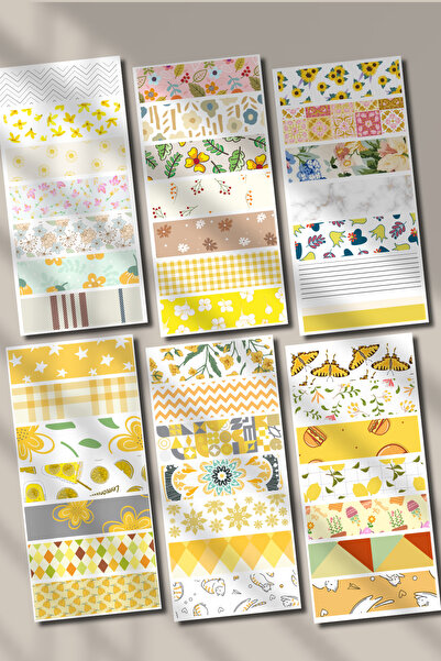 Hume Craft Το σετ αυτοκόλλητων με θέμα το κίτρινο Washi Tape είναι κατάλληλο ...