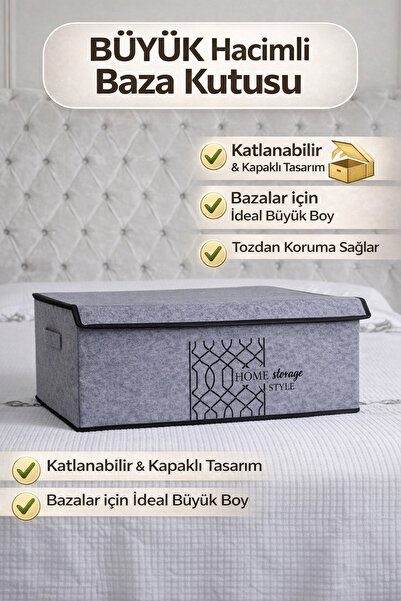 Funny Life Κουτί αποθήκευσης με καπάκι από τσόχα – Αναδιπλούμενο, Οργανωτής μ...