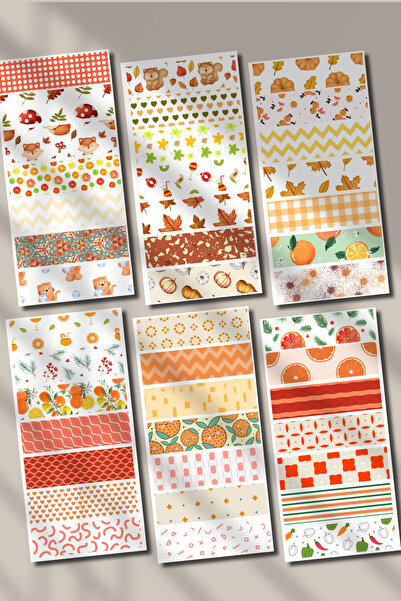 Hume Craft Το σετ αυτοκόλλητων με θέμα το πορτοκαλί Washi Tape είναι κατάλληλ...