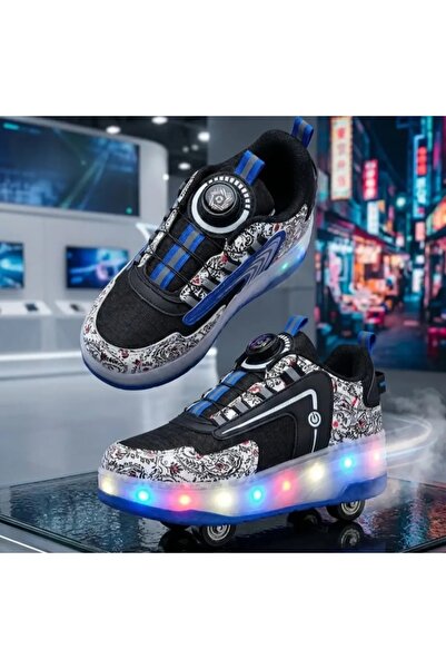 mocno Kız-Erkek Çocuk Patenli Işıklı Rahat Spor Ayakkabı&Yeni Tarz Tekerlekli...