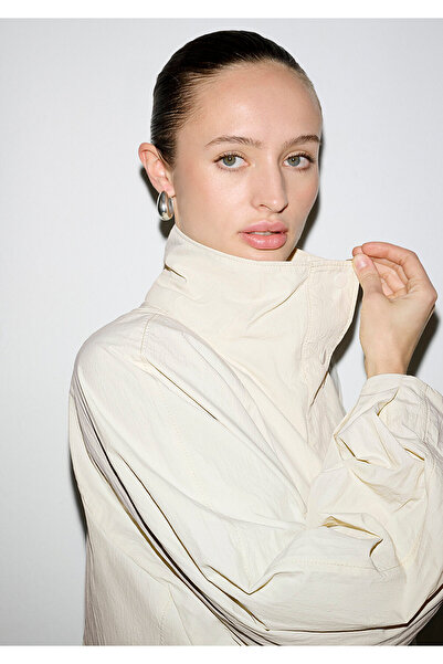 Mavi Mock Neck Beige Jacket Oversized / Wide Fit 1110848-70140