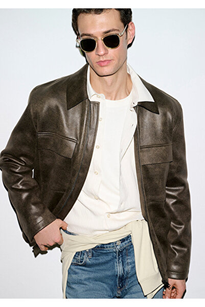 Mavi Braune Jacke mit Taschendetail, normale Passform 0110780-70219