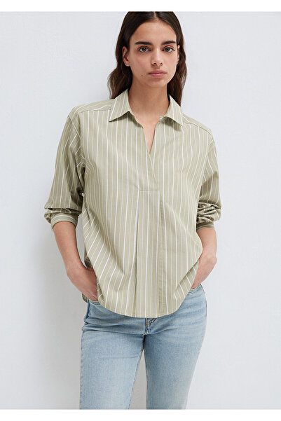 Mavi White Striped Green Blouse 1211226-88069