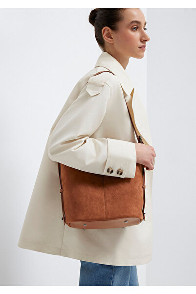 Mavi Τσάντα ώμου από συνθετικό καστόρι καφέ χρώματος 1913751-34339