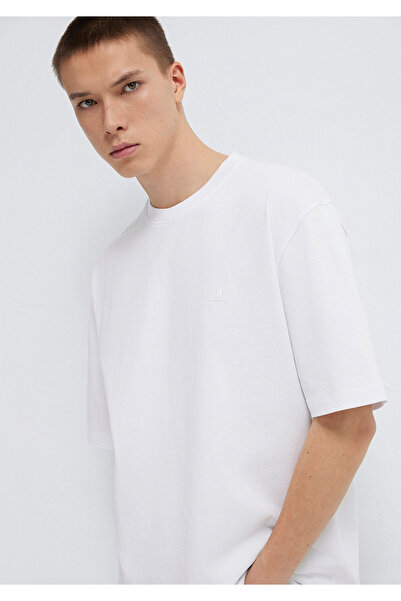 Mavi Pro Weißes T-Shirt Relaxed Fit / Bequeme Passform 0613442-620