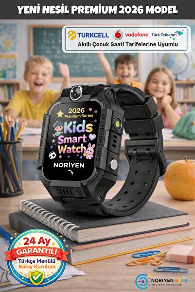 Noriyen Yeni Nesil 2026 Model Erkek Çocuk Akıllı Kol Saati - Siyah