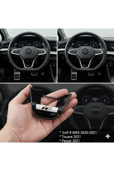 BsElektronik Volkswagen Yeni Nesil Direksiyon Logosu R-line Siyah
