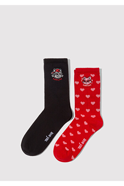 Mavi 2er-Pack Katzensocken mit Stickerei 0912419-900