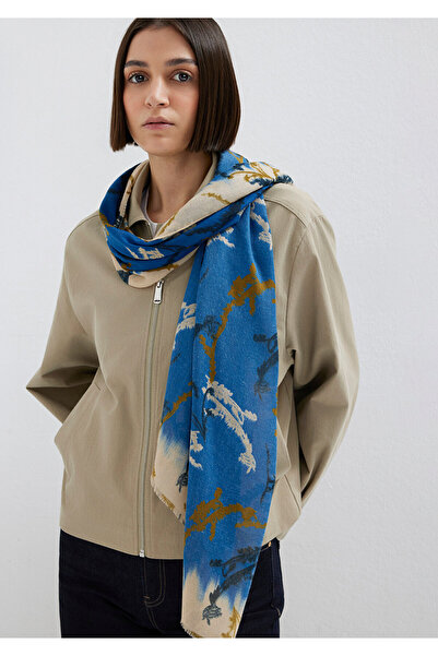 Mavi Patterned Navy Blue Shawl 1913849-35596