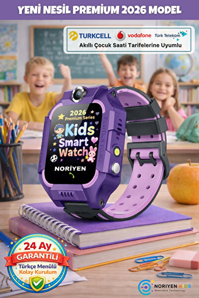 Noriyen Yeni Nesil 2026 Model Kız Çocuk Akıllı Kol Saati - Mor
