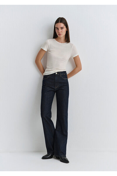 Women's Navy Blue M101072-90488 Victorian Trousers