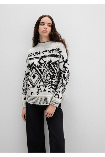 Mavi Schwarzer Oversize-Pullover / Weite Passform 1710805-900