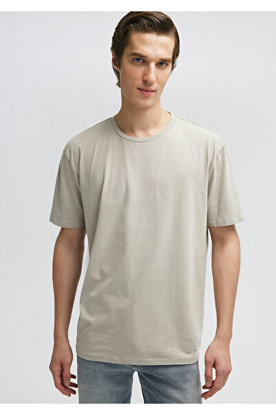 Mavi Stretch Beige Basic T-Shirt Loose Fit / Loose Relaxed Cut 0610136 -70100