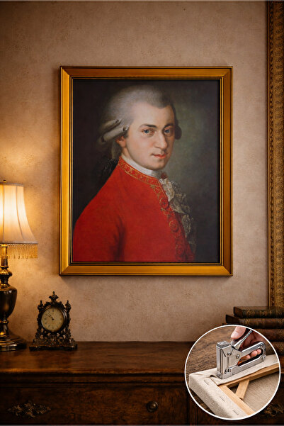 ART OF LEGACY Mozart Çerçeveli Klasik Vintage Duvar Tablo