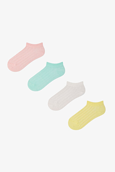 Penti Πολύχρωμες κοριτσίστικες κάλτσες μποτάκια με μικρές πλεξούδες 4 τεμαχίων