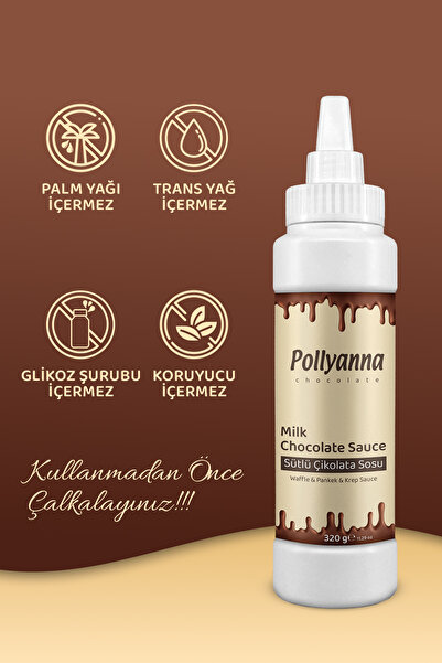 Pollyanna Sütlü Çikolata Sos 320 Gr - Waffle & Pankek & Krep & Tatlı Sosu