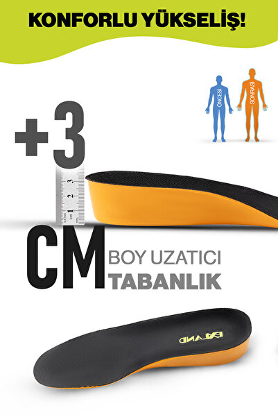 Exland 3 Cm Boy Uzatıcı Tabanlık Gizli Topuk Yükseltici Tam Boy İç Taban Raha...