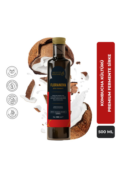 Renova Floranova Bitki Fermenti Doğal Fermente Kombucha Sirkesi Katkısız 500 mL
