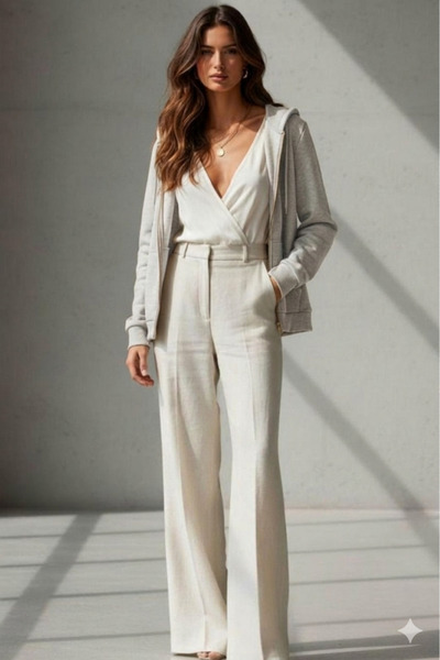 NO 601 Γυναικείο μπουφάν Grimelange με φερμουάρ και κουκούλα