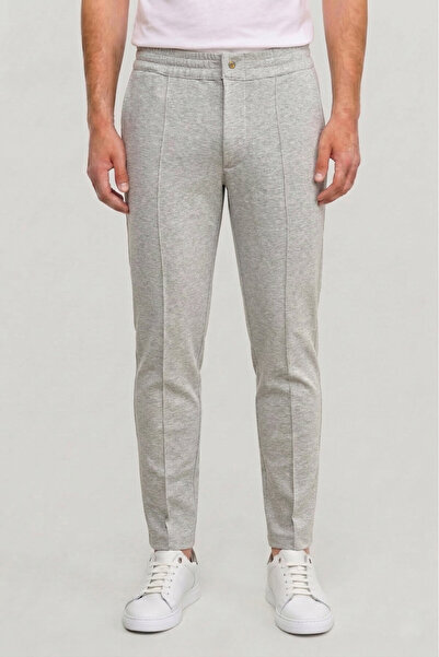 SMILE Hiwi Gray Melange Cotton Sweat Pants