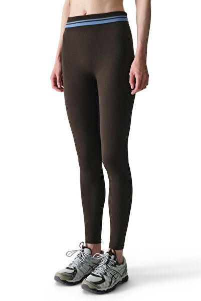 Penti Χακί κολάν χωρίς ραφές, αναδιπλούμενο, ψηλόμεσο