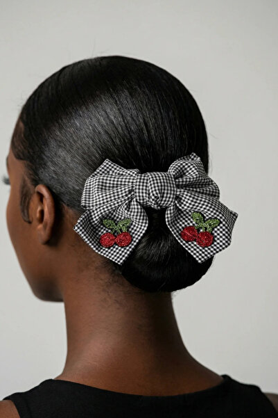 Katia&Bony Αξεσουάρ Cherry Πόρπη με φιόγκο με κουκκίδες μαύρο